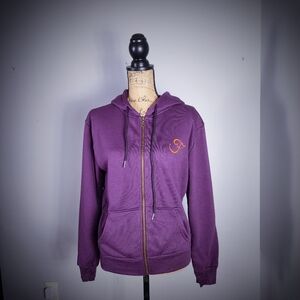 NWOT Purple Full-Zip Drawstring Hoodie
